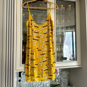 Vena Cava Silk mustard slip dress